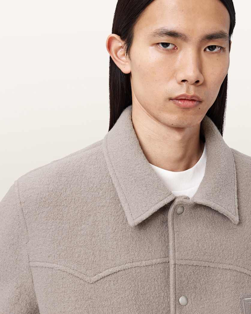 Royce Wadded Patch Jacket MOUSY BROWN | ALLSAINTS
